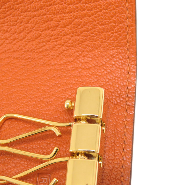 HERMES エルメス べアン 6連キーケース オレンジ系