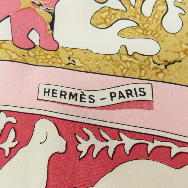 HERMES エルメス カレ90 EARLY AMERICA 古き良きアメリカ 動物柄 