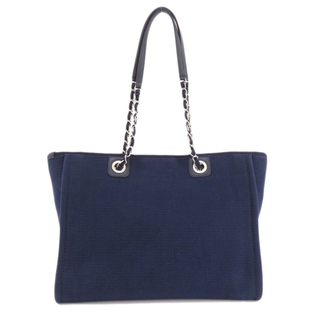CHANEL シャネル ドーヴィル ココマーク トートバッグ キャンバス 