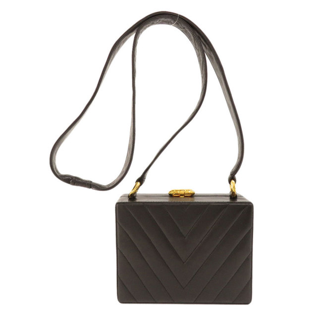 CHANEL シャネル Vステッチ ココマーク ショルダーバッグ ラムスキン 