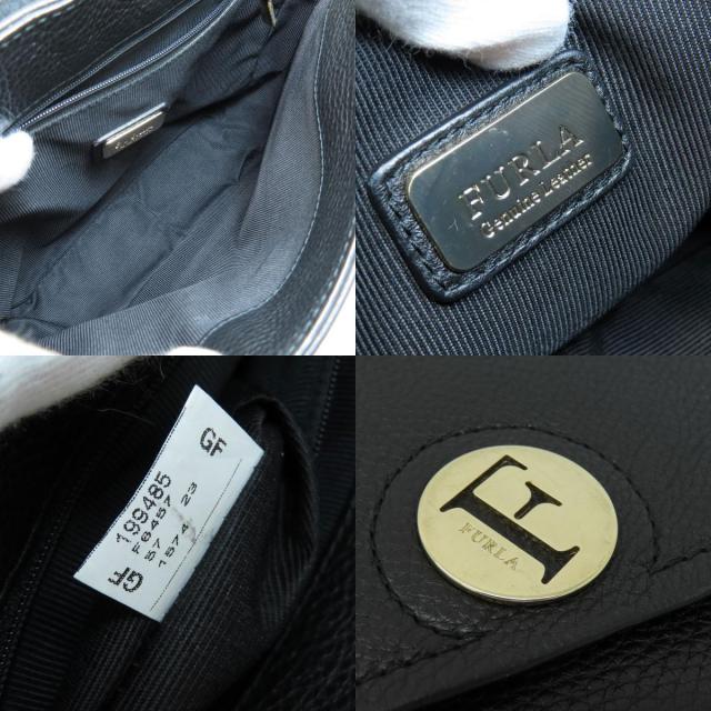 フルラ カメラバッグ ショルダー ロゴ レザー EBJ8-Y15 ブラック 鞄  