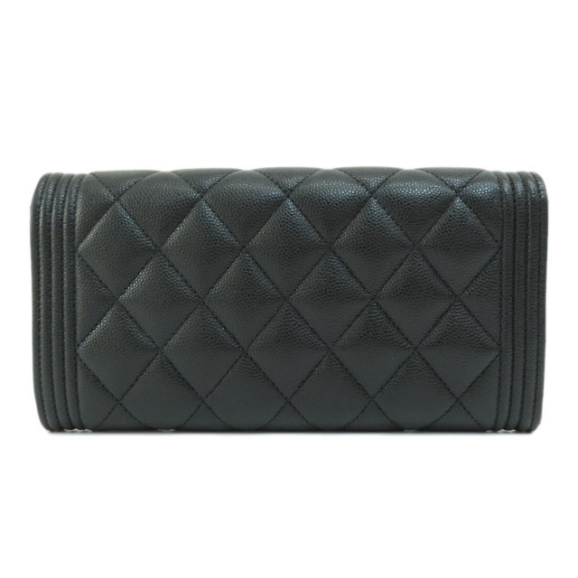 CHANEL シャネル ボーイシャネル マトラッセ ゴールド金具 長財布 