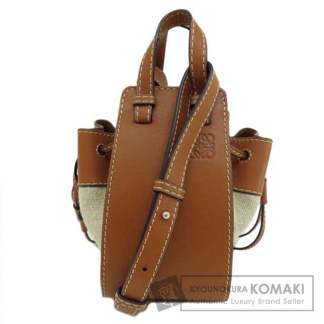 LOEWE ロエベ ハンモックミニ 2WAY ハンドバッグ キャンバス/レザー  