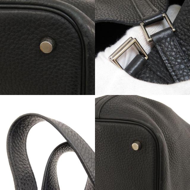 HERMES エルメス ピコタンMM 黒 ブラック シルバー金具