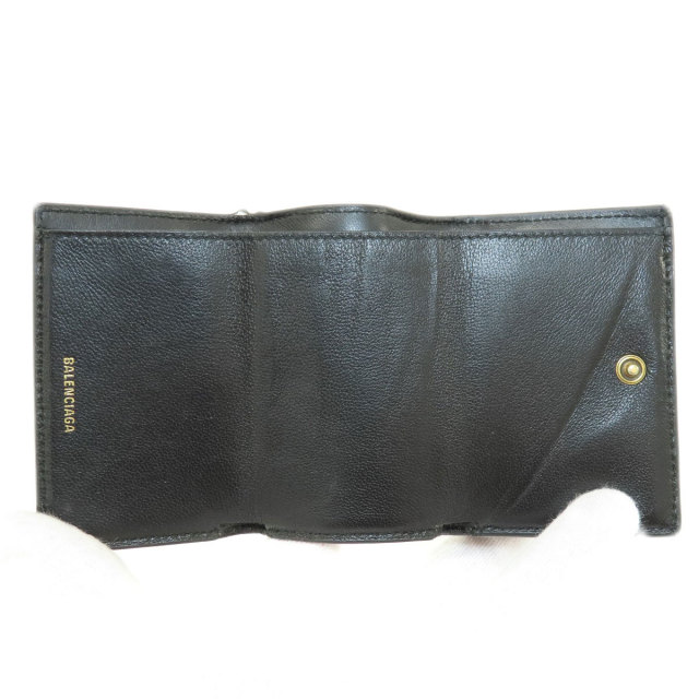 BALENCIAGA バレンシアガ ロゴ 二つ折り財布（小銭入れあり） レザー  