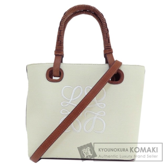 LOEWE ロエベ アナグラム 2WAY ハンドバッグ キャンバス レディース