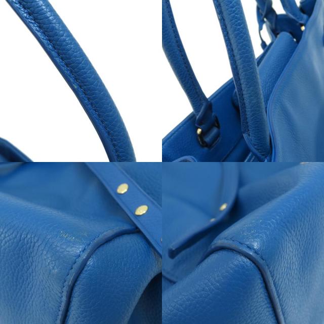 良品 1286 Coach ミニトートバッグ ターンロック レザー ブルー 良品 1286 Coach ミニトートバッグ ターンロック レザー ブルー