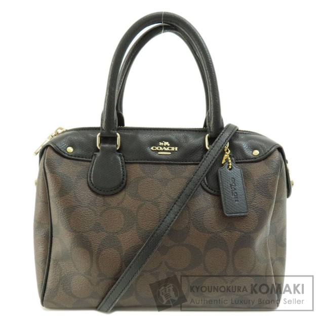 COACH コーチ F36702 シグネチャー 2WAY ハンドバッグ PVC レディース