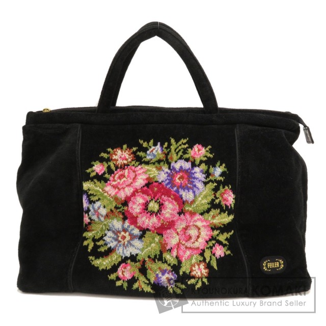 FEILER フェイラー フラワーモチーフ トートバッグ パイル レディース  