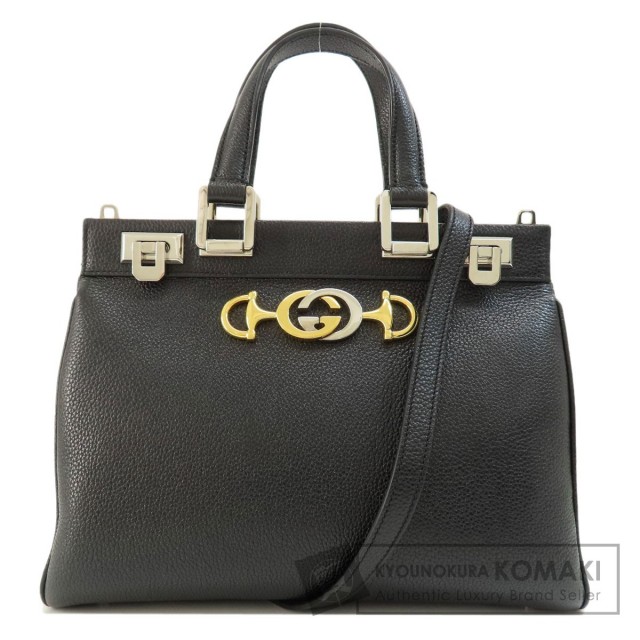 GUCCI グッチ ズゥミ 2ウェイ レザー ハンドバッグ