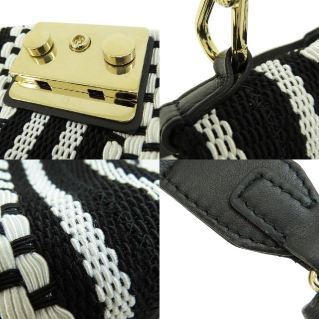 Furla フルラ メトロポリス 編み込みバッグ ショルダーバッグ 布  