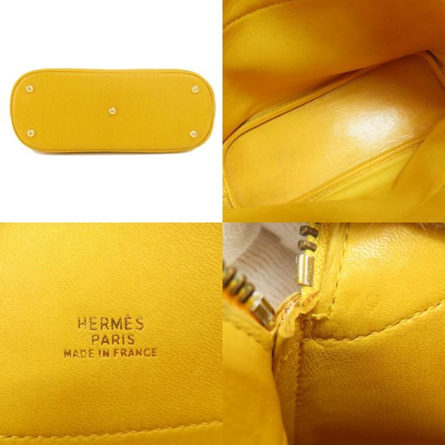 HERMES エルメス ボリード15 イエロー ゴールド金具