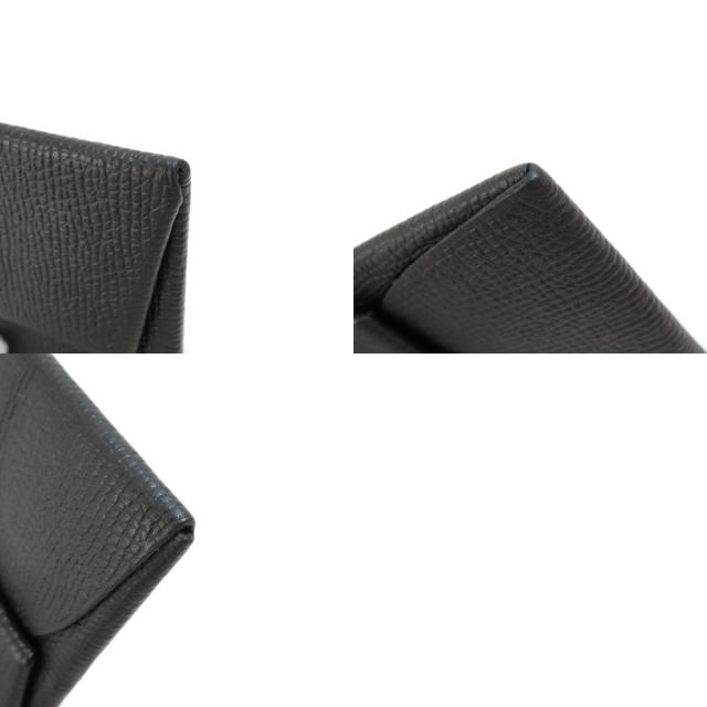 HERMES エルメス バスティア 黒 ブラック コインケース レザー レディース 