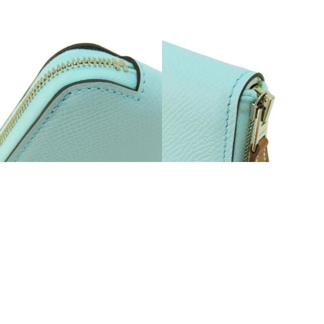 【人気カラー】HERMES 二つ折り財布 小 銭入れ付きエプソンブルー 人気カラー】HERMES 二つ折り財布小銭入れ付きエプソンブルー