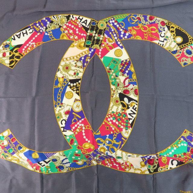 CHANEL シャネル ココマーク スカーフ シルク レディース ブランド京の