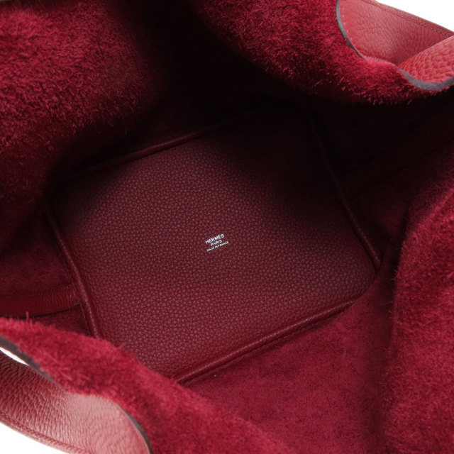 HERMES エルメス ピコタンロックMM レッド シルバー金具