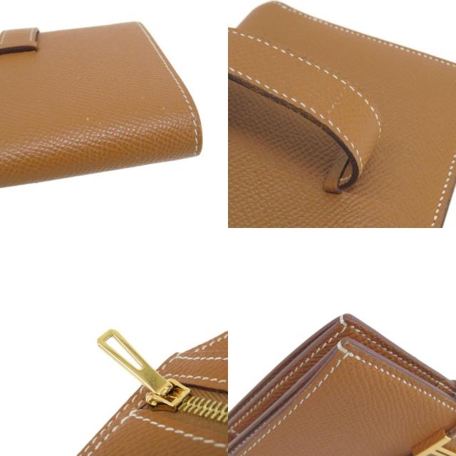 Hermès エルメス 二つ折り財布 ベアンコンパクト ゴールド ゴールド金具
