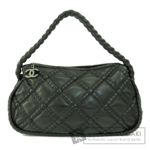 CHANEL シャネル ココマーク シルバー金具 ハンドバッグ ラムスキン 