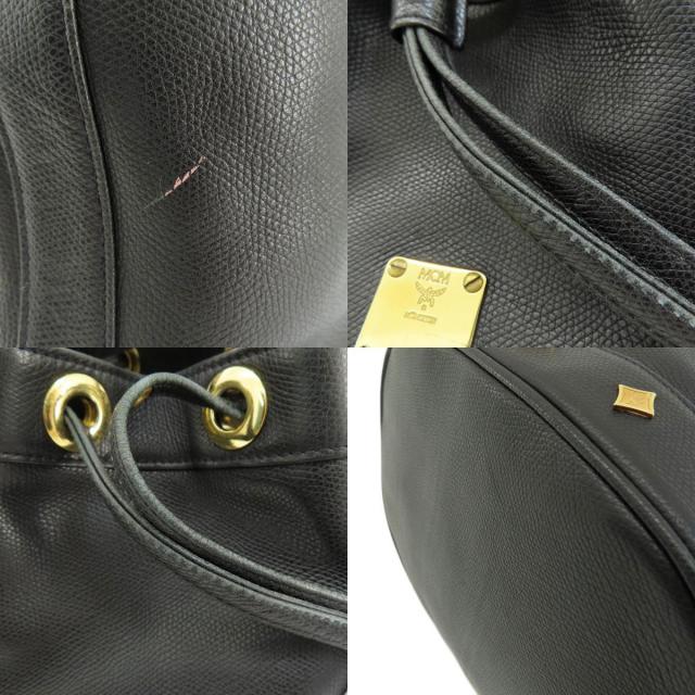 MCM エムシーエム 巾着ショルダー ショルダーバッグ レザー