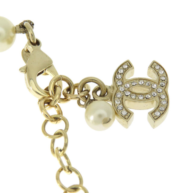 CHANEL シャネル ココマーク フェイクパール ブレスレット 金属製 