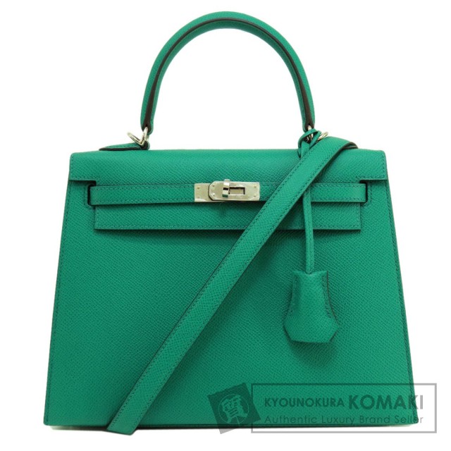 HERMES エルメス ケリー25 外縫い シルバー金具 ハンドバッグ エプソン  