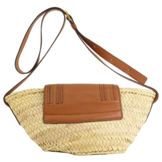 CHLOE クロエ カゴバッグ ショルダーバッグ ストロー レディース