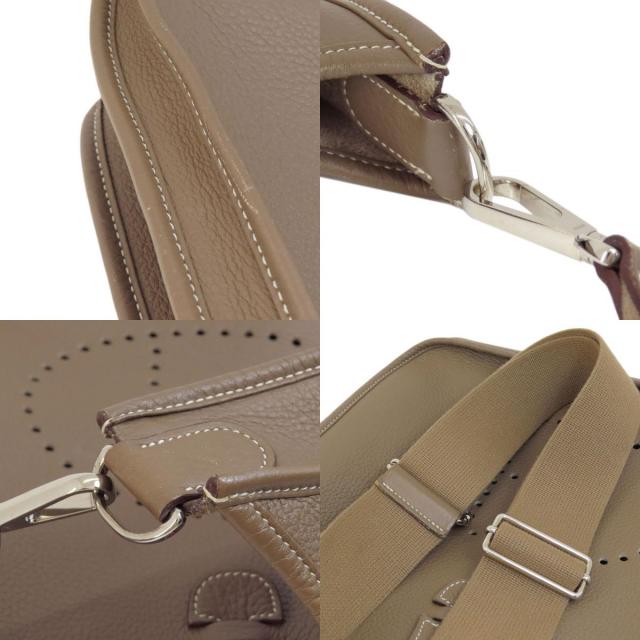 エルメス スティーブ35 ショルダーバッグ トリヨン エトゥープ □L刻印  