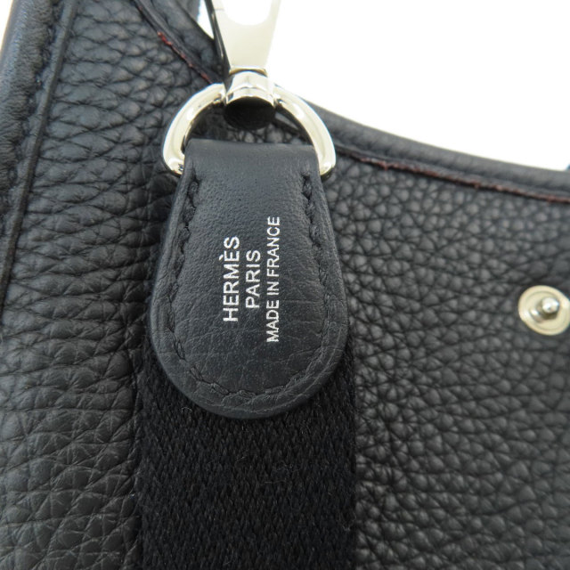 HERMES エルメス エブリンTPM 黒 ブラック シルバー金具 ショルダー