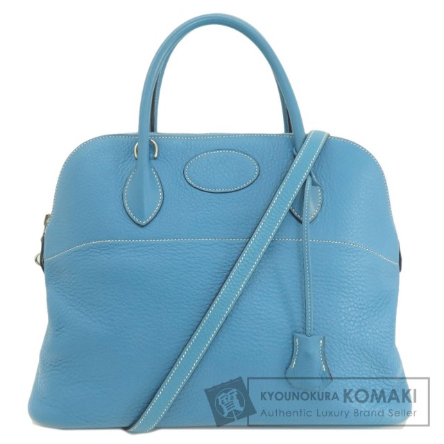たまちゃん】エルメス HERMÈS ボリード35 ブルージーン シルバー