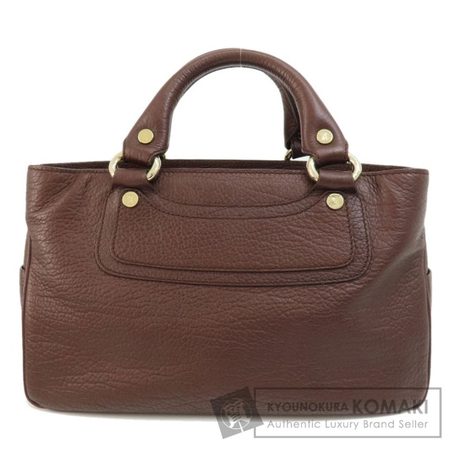 CELINE セリーヌ ブギーバック レザー ハンドバッグ ブラウン（CELINE  