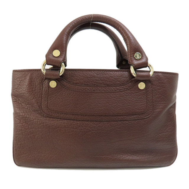 CELINE ダークブラウン レザー バッグ セリーヌ CELINE オールソフト ショルダーバッグ レザー ブラウン