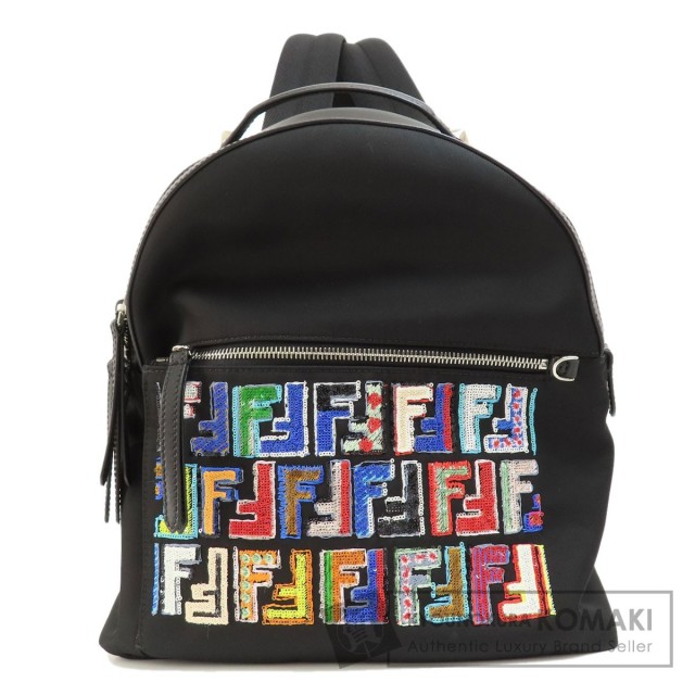 FENDI フェンディ ロゴ リュック・デイパック レザー/ナイロン レディース 