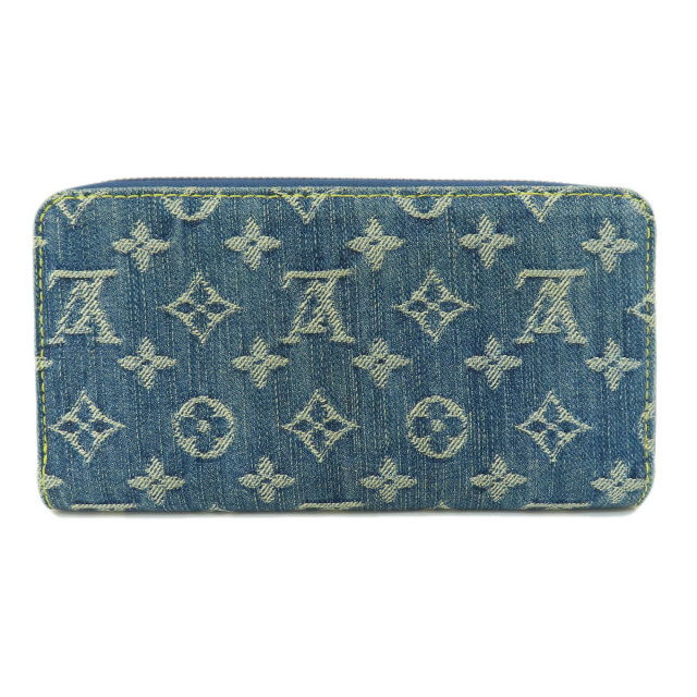 新型】ルイヴィトン モノグラム デニム ジッピーウォレット A500 LOUIS  