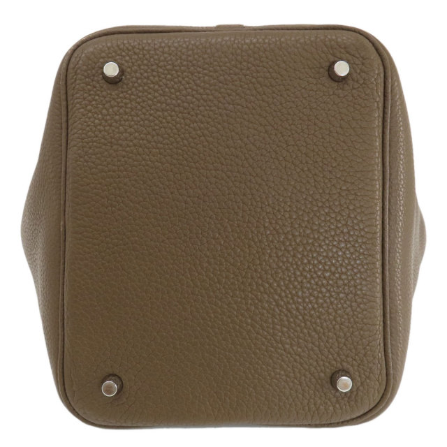 HERMES エルメス ピコタンロックMM ブラウン シルバー金具 