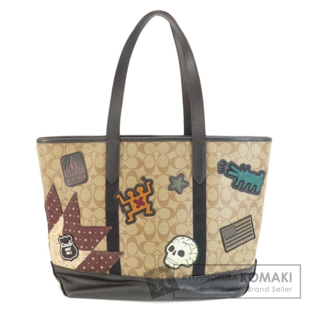 COACH コーチ F67373 キースへリングコラボ シグネチャー トートバッグ 