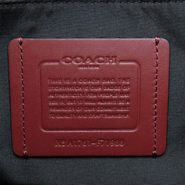 COACH コーチ F71968 ロゴ ショルダーバッグ レザー/ナイロン