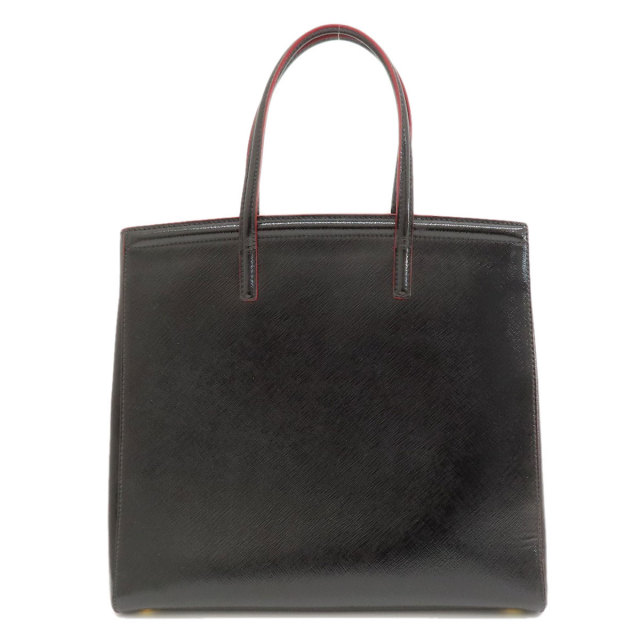 PRADA プラダ エナメル ロゴ金具 2WAY トートバッグ エナメル レディース