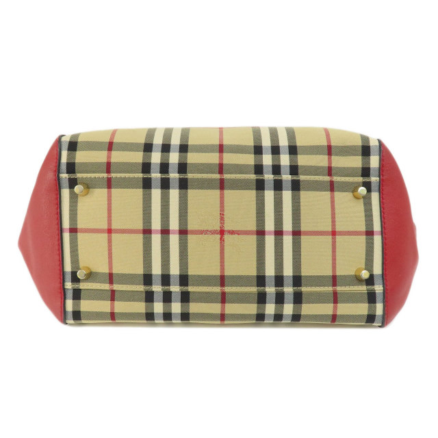 BURBERRY バーバリー ノバチェック トートバッグ キャンバス/レザー  