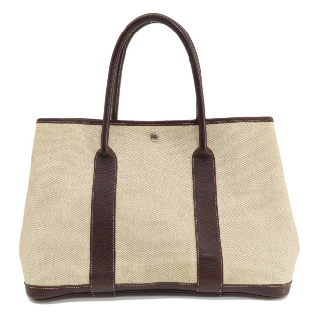 HERMES エルメス ガーデンパーティPM ナチュラル シルバー金具 トート 