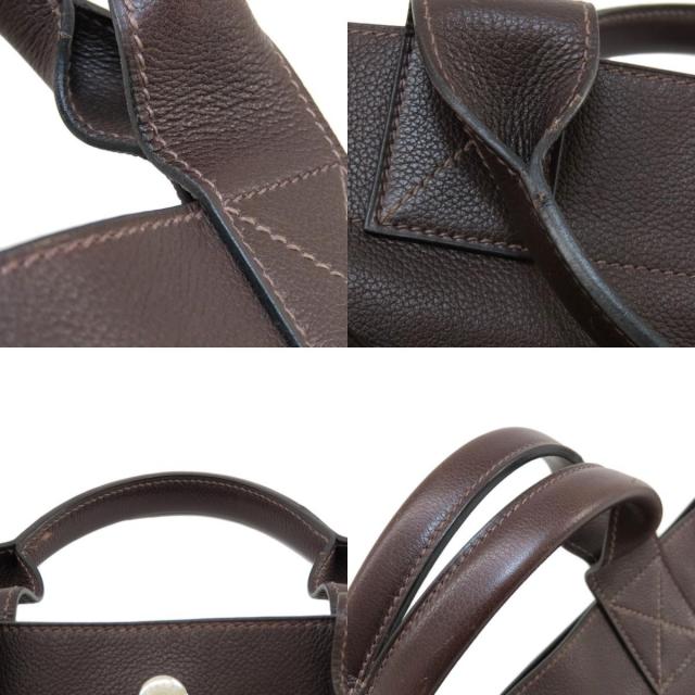 HERMES エルメス サックベルラン40 マロンインディ シルバー金具