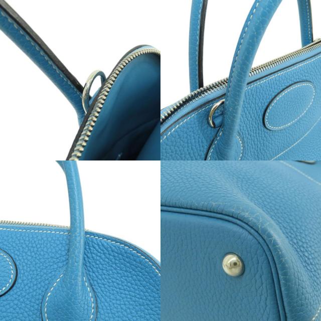 HERMES エルメス ボリード31 ブルージーン シルバー金具