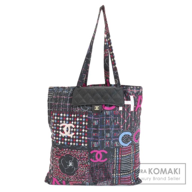 CHANEL シャネル エコバッグ マトラッセ シルバー金具 ショルダー 
