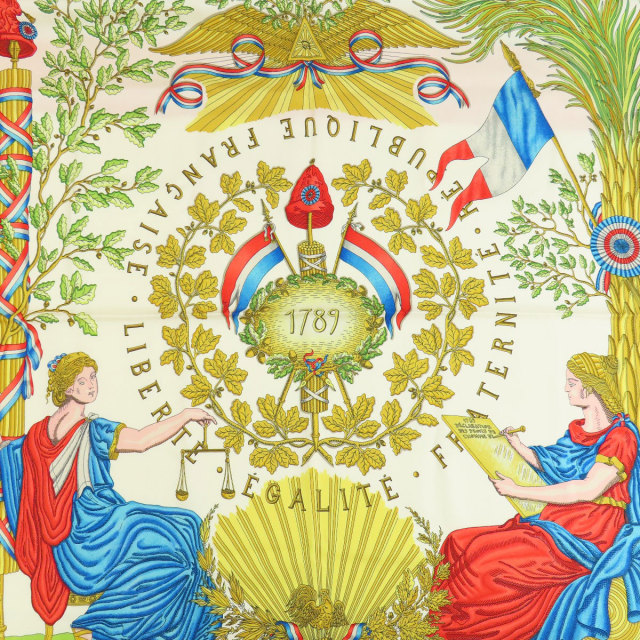 HERMES エルメス カレ90 1789年フランス革命を記念して スカーフ  