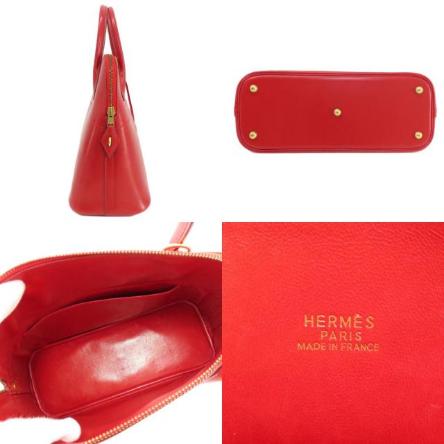 HERMES エルメス ボリード31 ルージュヴィフ ゴールド金具 