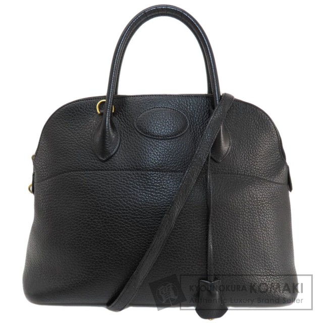HERMES ボリード 37 〇W刻印 ゴールド金具 ハンドバッグ HERMES エルメス ボリード37 黒 ブラック ゴールド金具