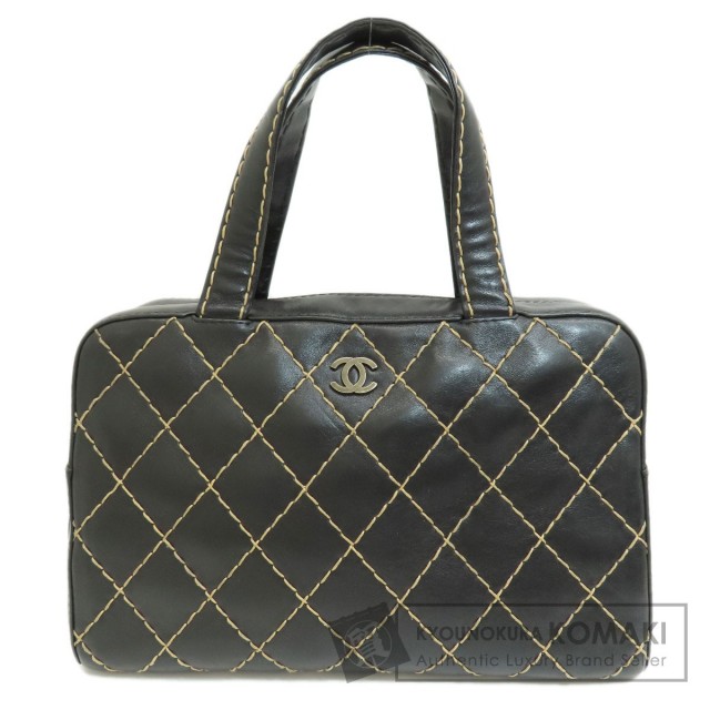 CHANEL シャネル ワイルドステッチ ココマーク ハンドバッグ レザー  