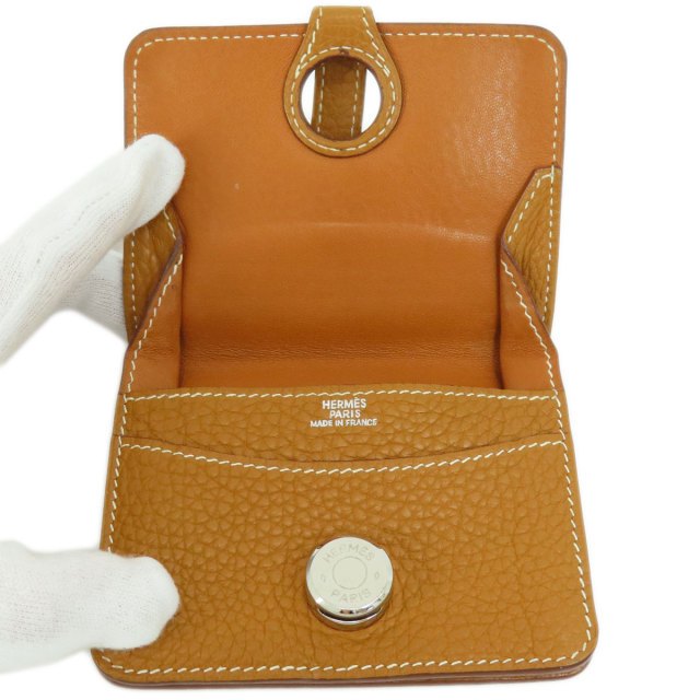 HERMES エルメス ドゴン ゴールド シルバー金具 コインケース