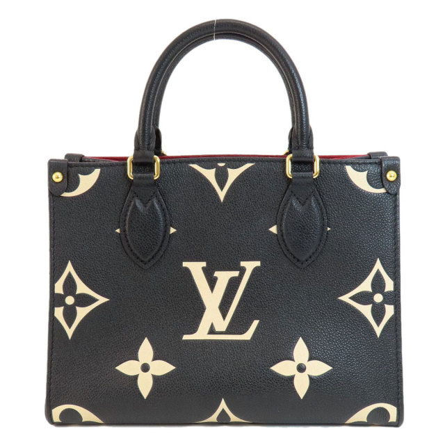 LOUIS VUITTON ルイヴィトン M45659 オンザゴーPM 黒 ベージュ 