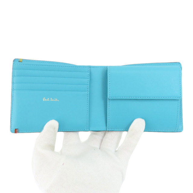 Paul Smith ポール・スミス ロゴ ハイライトステッチ 二つ折り財布 