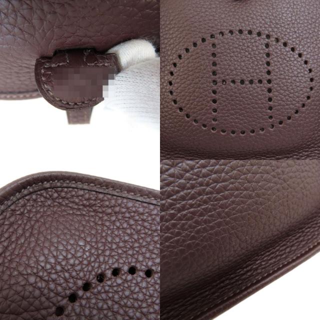 HERMES エルメス エブリンTPM ショルダーバッグ ミニバッグ ブラウン ゴールド トリヨン シルバー金具 K刻印 HERMES（エルメス） エブリンTPM ショルダーバッグ ゴールド ブラウン